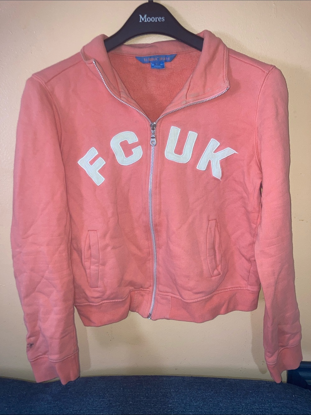 Y2K French connection Women's Coral Zip-Up Jacket